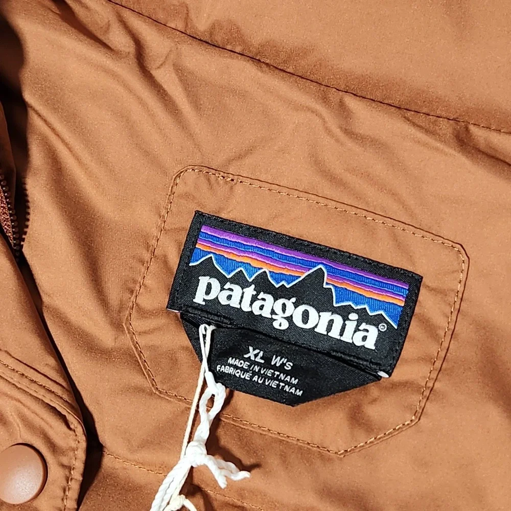 PATAGONIA x REFORMATION women's Silent DOWN Jacket puffer Sisu Brown 700 fill XL